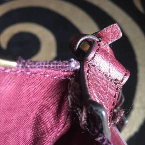 Fossil 1954  Maroon leather crossbody bag - Picture 8 of 14